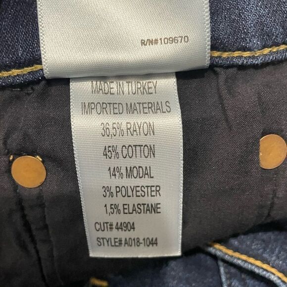 Agolde Sophie High Rise Skinny Crop Dark Wash Jeans Size 27 Style A018 1044 - Picture 5 of 9